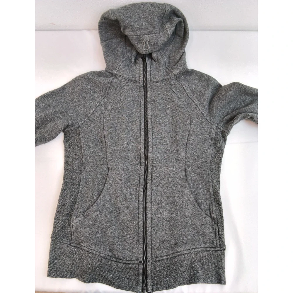 Lululemon Scuba Women's 6 Heathered Gray Full Zip Hoody #W5226